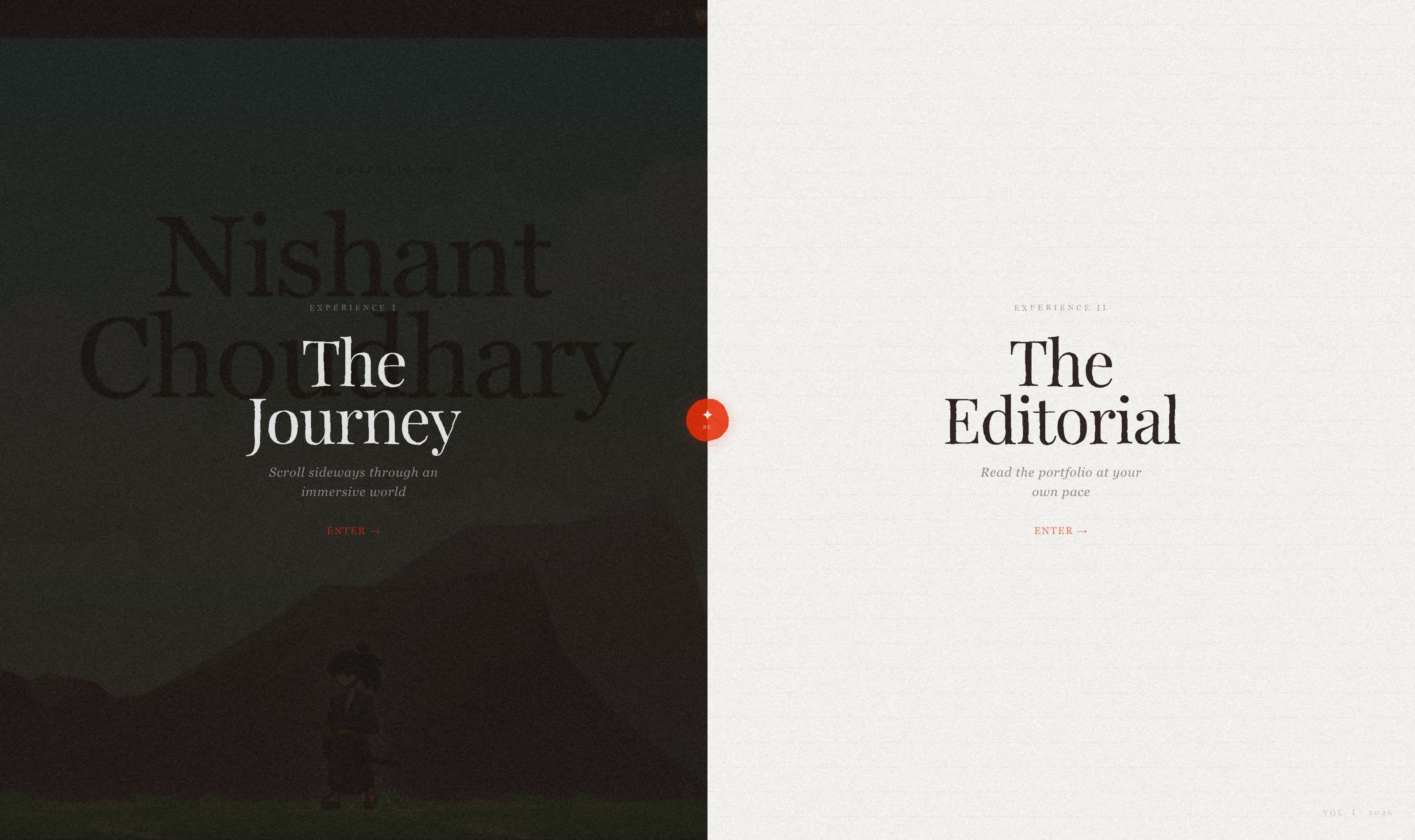 Portfolio 01 — Two ways in