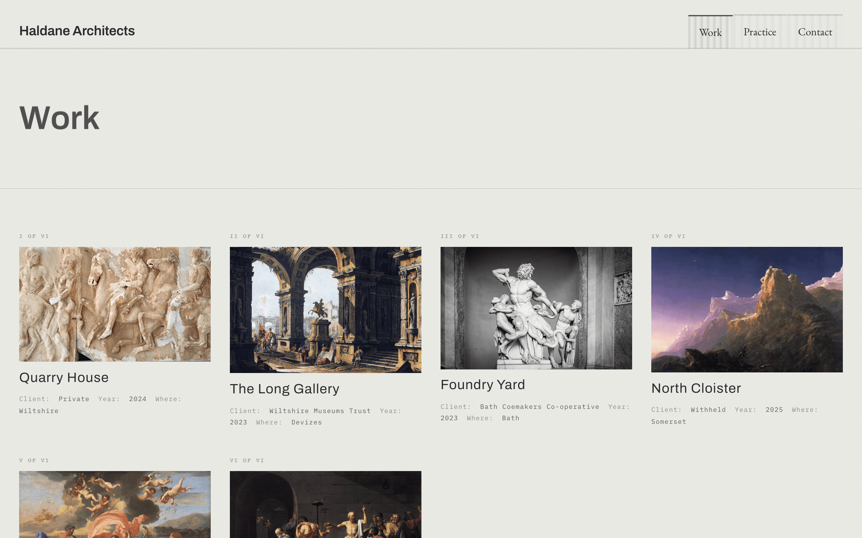 Studio Template 01 — Work index
